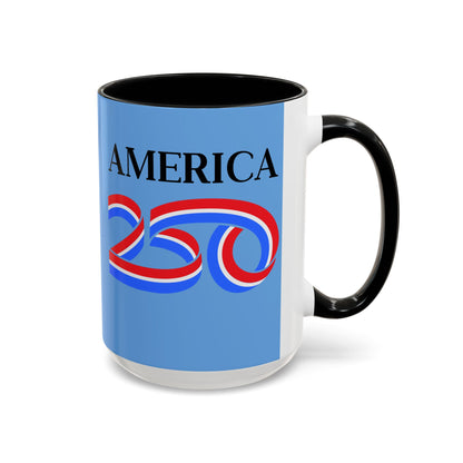 America 250 Light Blue Accent Mug by theGreenDragonTavern.shop