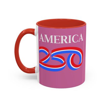 America 250 Pink Accent Mug by theGreenDragonTavern.shop