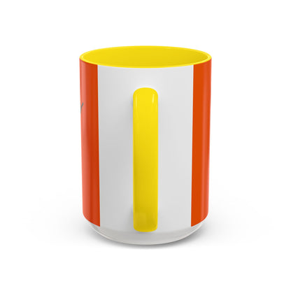 Hula Girl Packin' Heat Orange Accent Mug by theGreenDragonTavern.shop