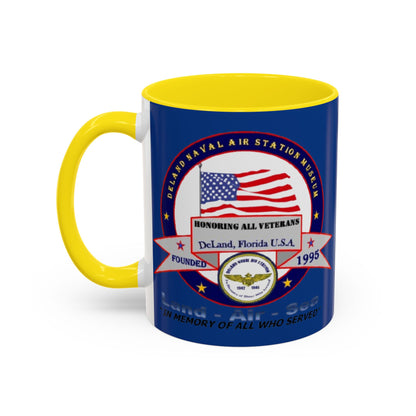 DNASM 2-sided, Founding & Student Art w/WhiteBG Dark Blue Accent Mug by theGreenDragonTavern.shop