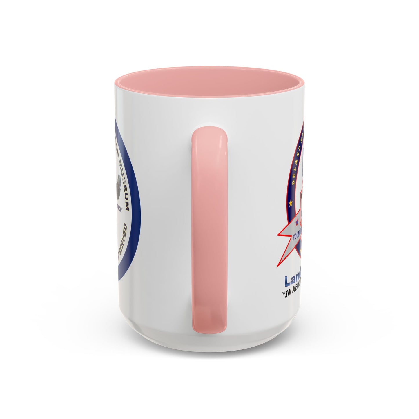 DNASM 2-sided, Founding & Student Art w/Navy Ring White Accent Mug by theGreenDragonTavern.shop