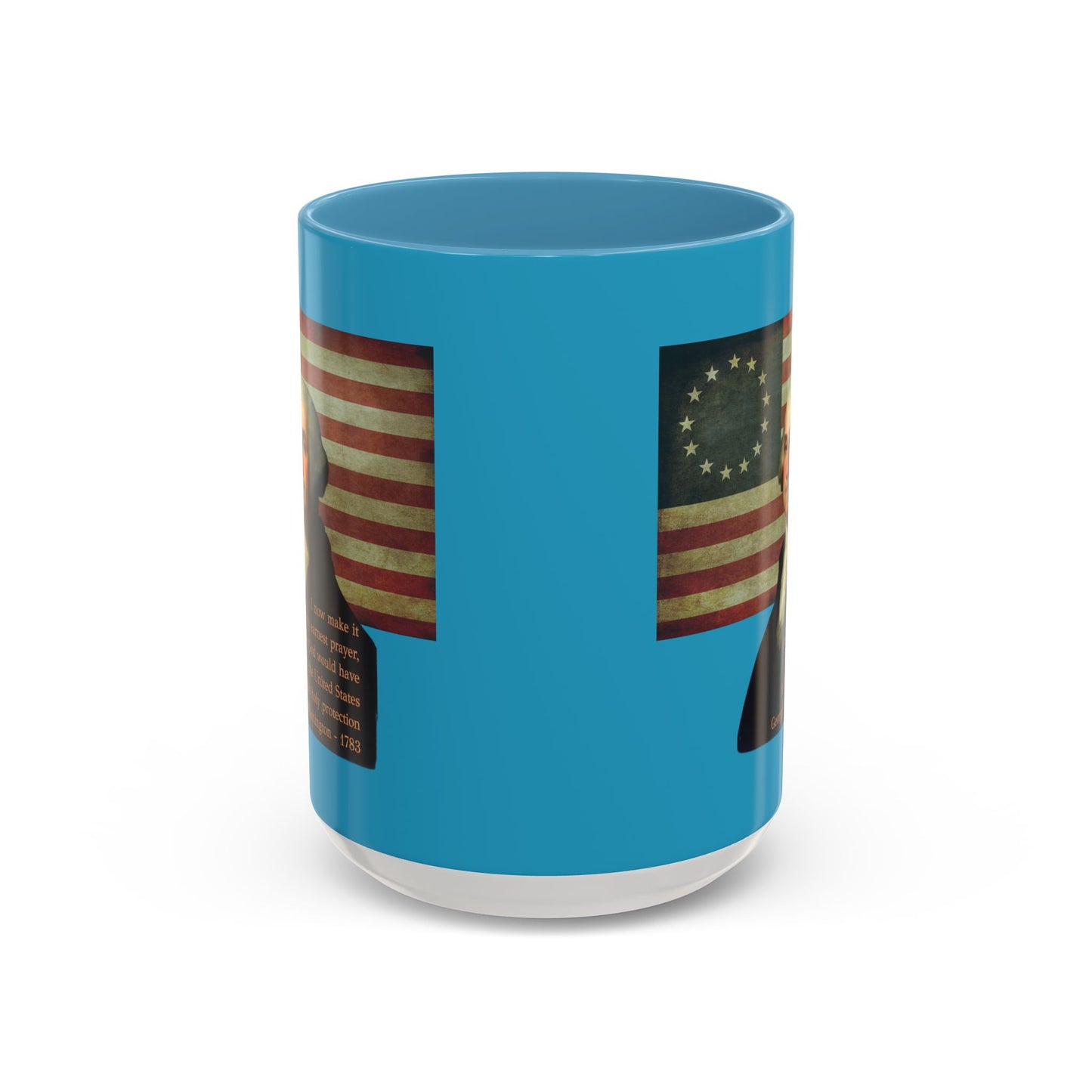 Washington's Earnest Prayer Turquoise Accent Mug by theGreenDragonTavern.shop