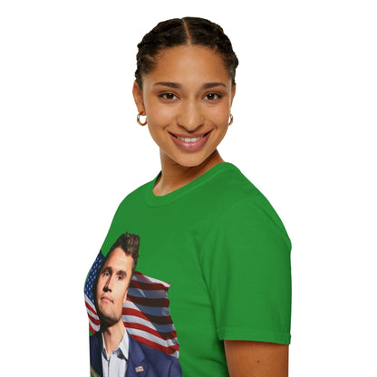 Charlie Kirk, Healthy Debate Dark colors Unisex T-Shirt by theGreenDragonTavern.shop