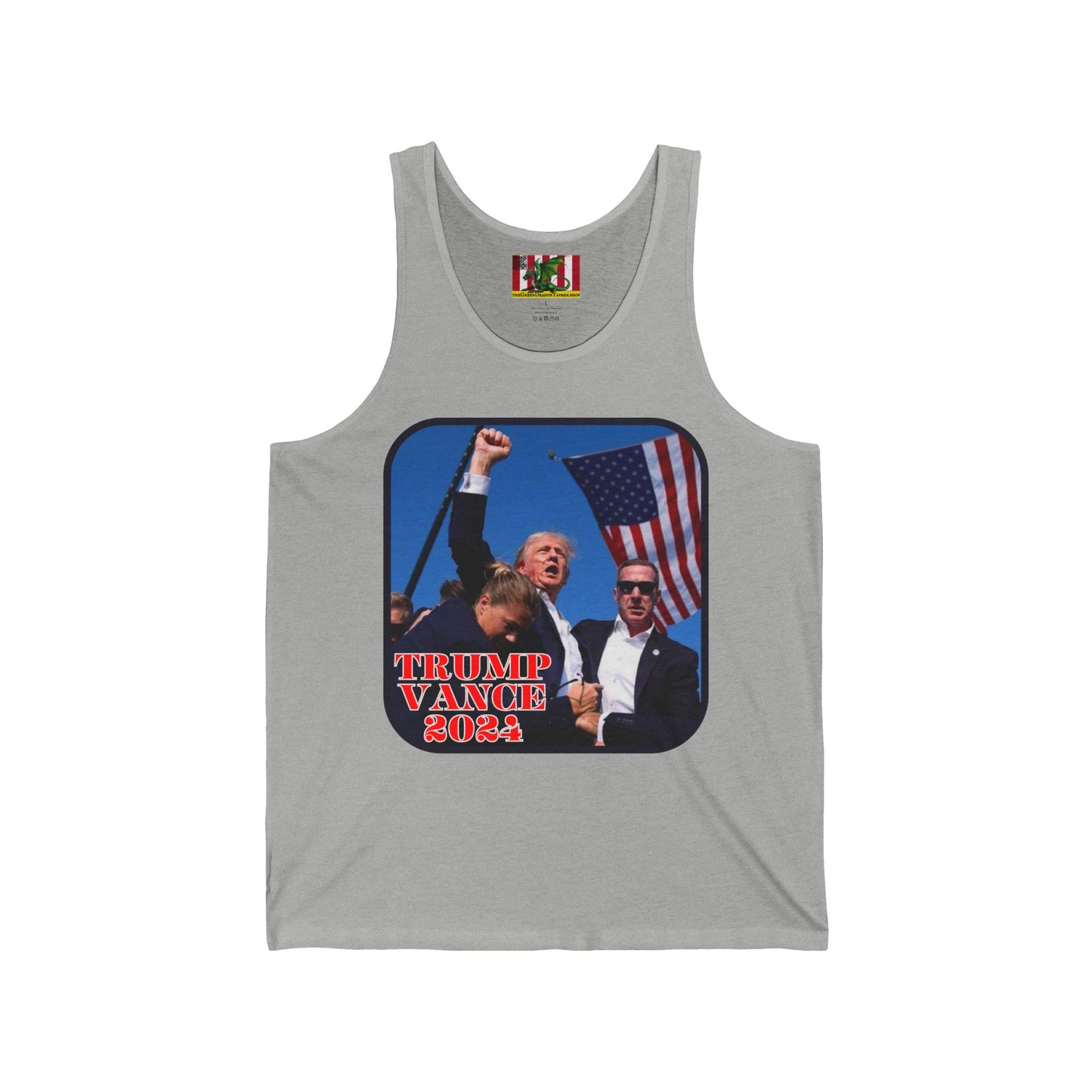 Trump and Vance 2024 Unisex Jersey Tank Top by theGreenDragonTavern.shop