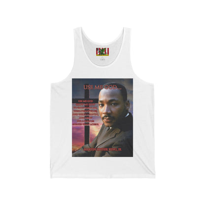 Use Me God, MLK Jr Unisex Jersey Tank Top by theGreenDragonTavern.shop