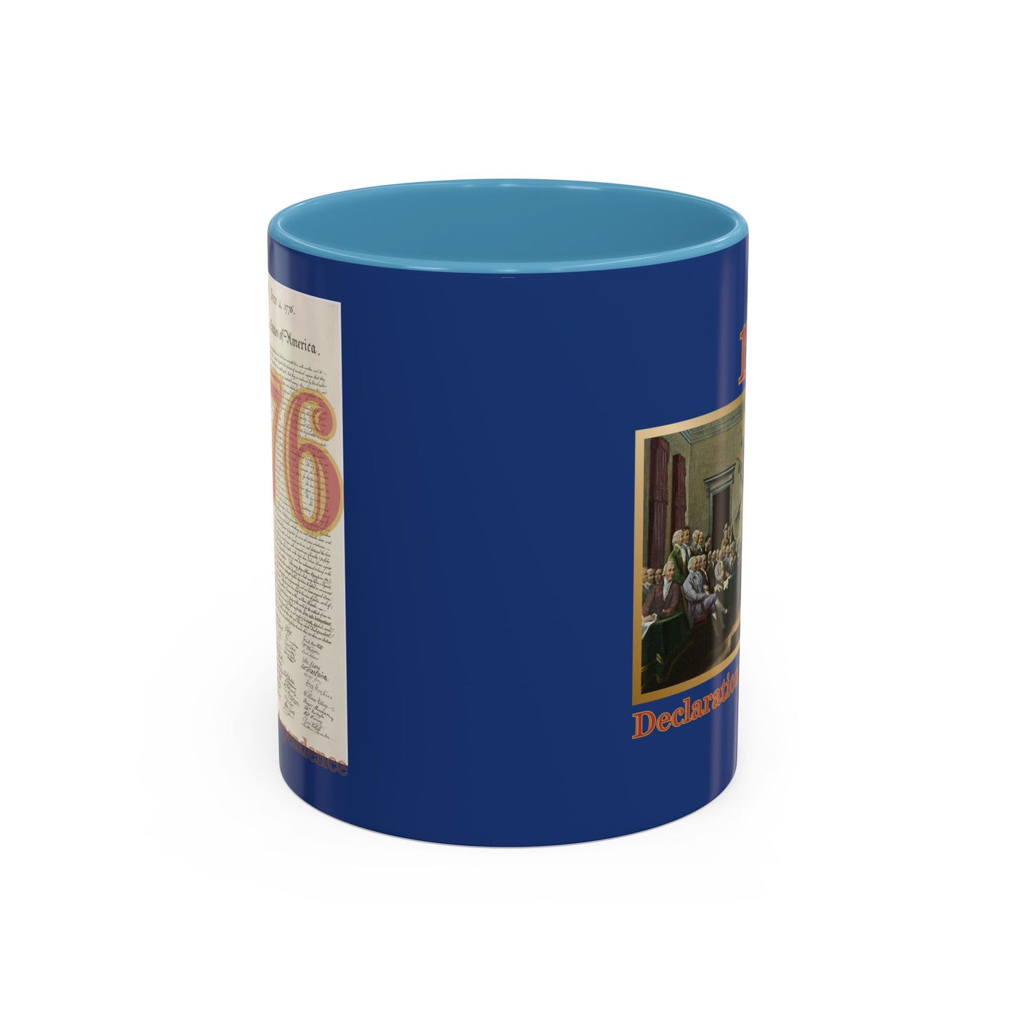 Declaration of Independence Dark Blue Accent Mug by theGreenDragonTavern.shop
