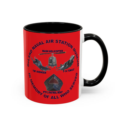 DNASM 2-sided, Founding & Student Art Red Accent Mug by theGreenDragonTavern.shop