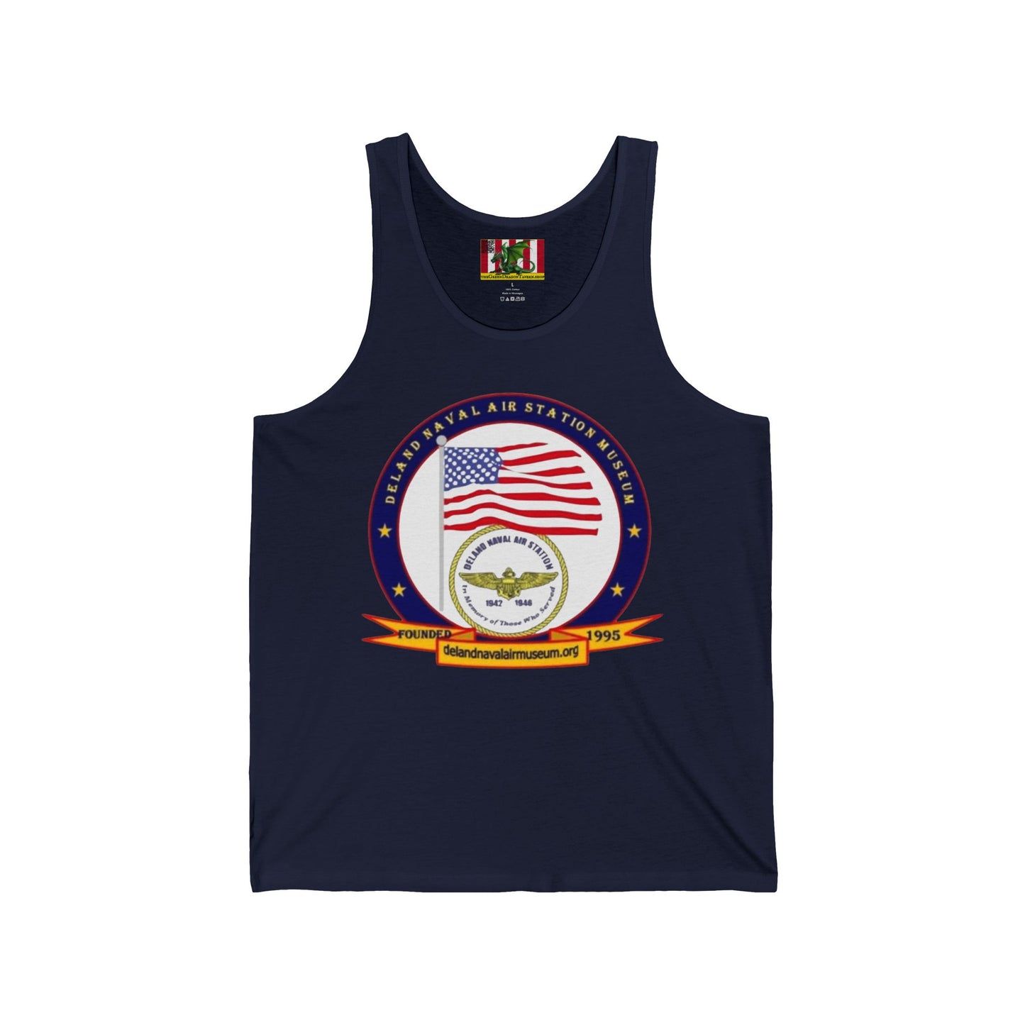 DeLand Naval Air Station Museum Unisex Jersey Tank Top by theGreenDragonTavern.shop