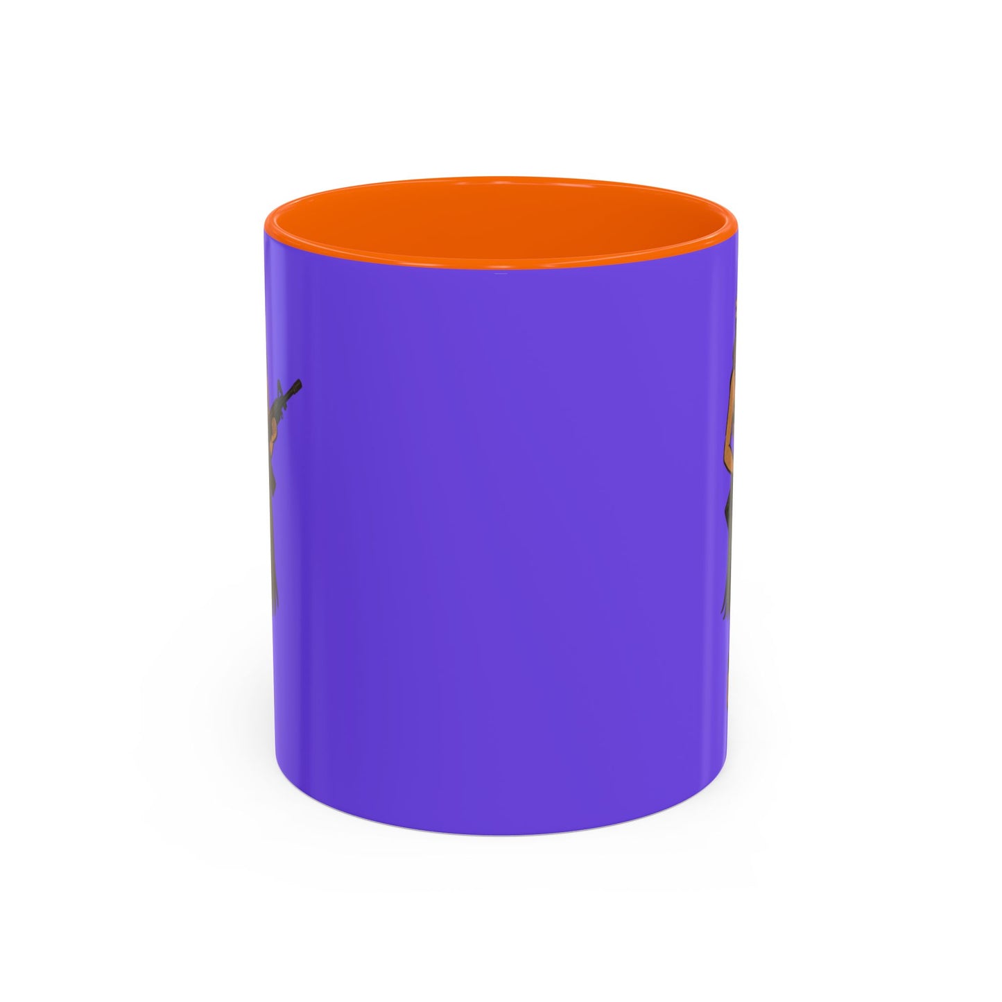 Hula Girl Packin' Heat Light Purple Accent Mug by theGreenDragonTavern.shop