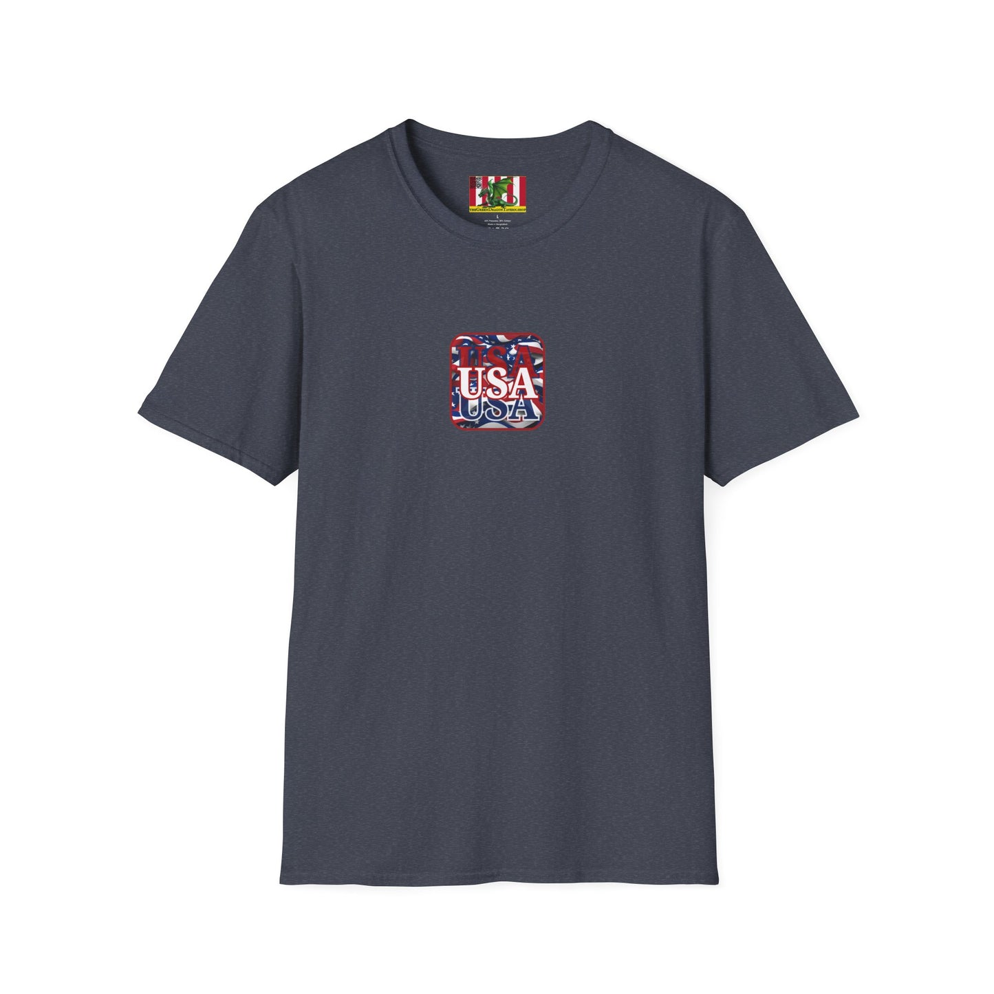 2-sided, Red WHITE and Blue USA Patriot Dark colors Unisex T-Shirt by theGreenDragonTavern.shop