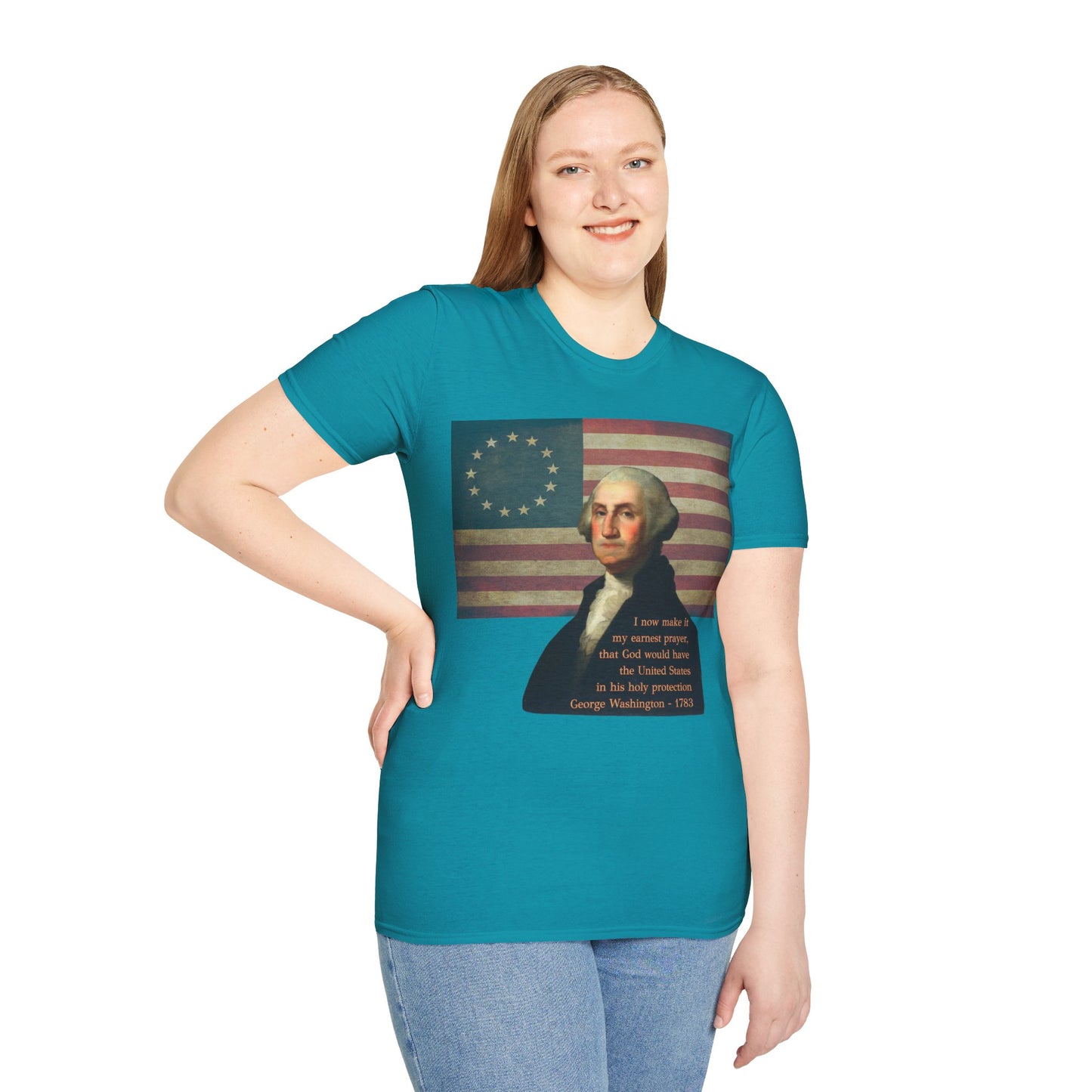 Washington's Earnest Prayer Dark colors Unisex T-Shirt by theGreenDragonTavern.shop
