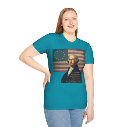 Washington's Earnest Prayer Dark colors Unisex T-Shirt by theGreenDragonTavern.shop