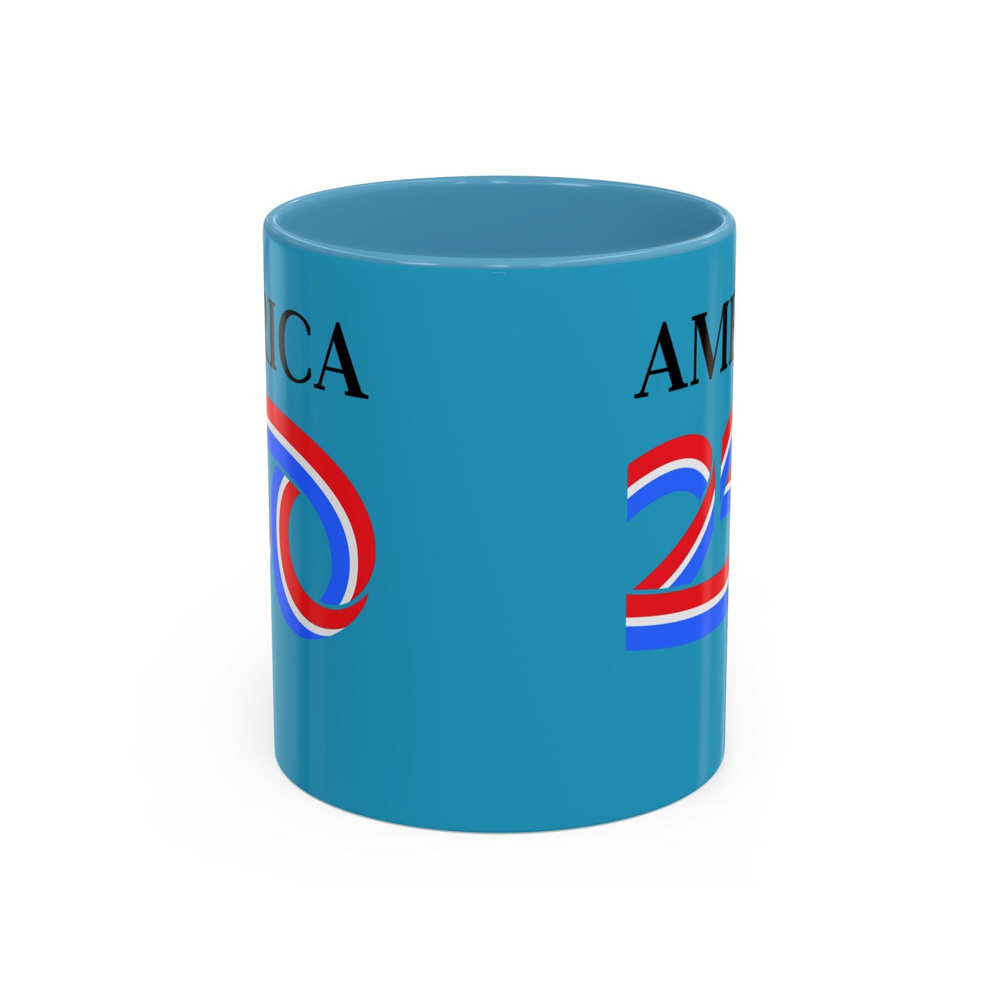 America 250 Turquoise Accent Mug by theGreenDragonTavern.shop