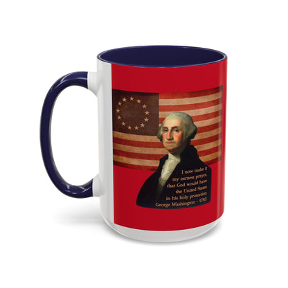 Washington's Earnest Prayer Red Accent Mug by theGreenDragonTavern.shop