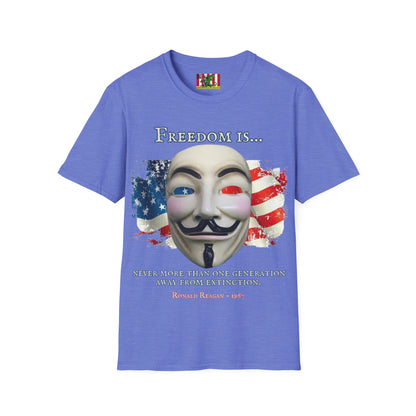Ronald Reagan Freedom Vendetta Light colors Unisex T-Shirt by theGreenDragonTavern.shop