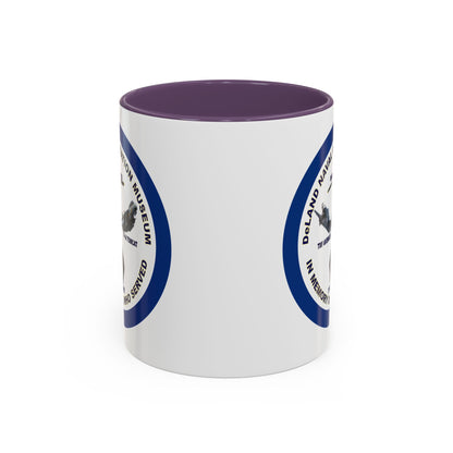 DNASM Student Art Navy Frame White Accent Mug by theGreenDragonTavern.shop