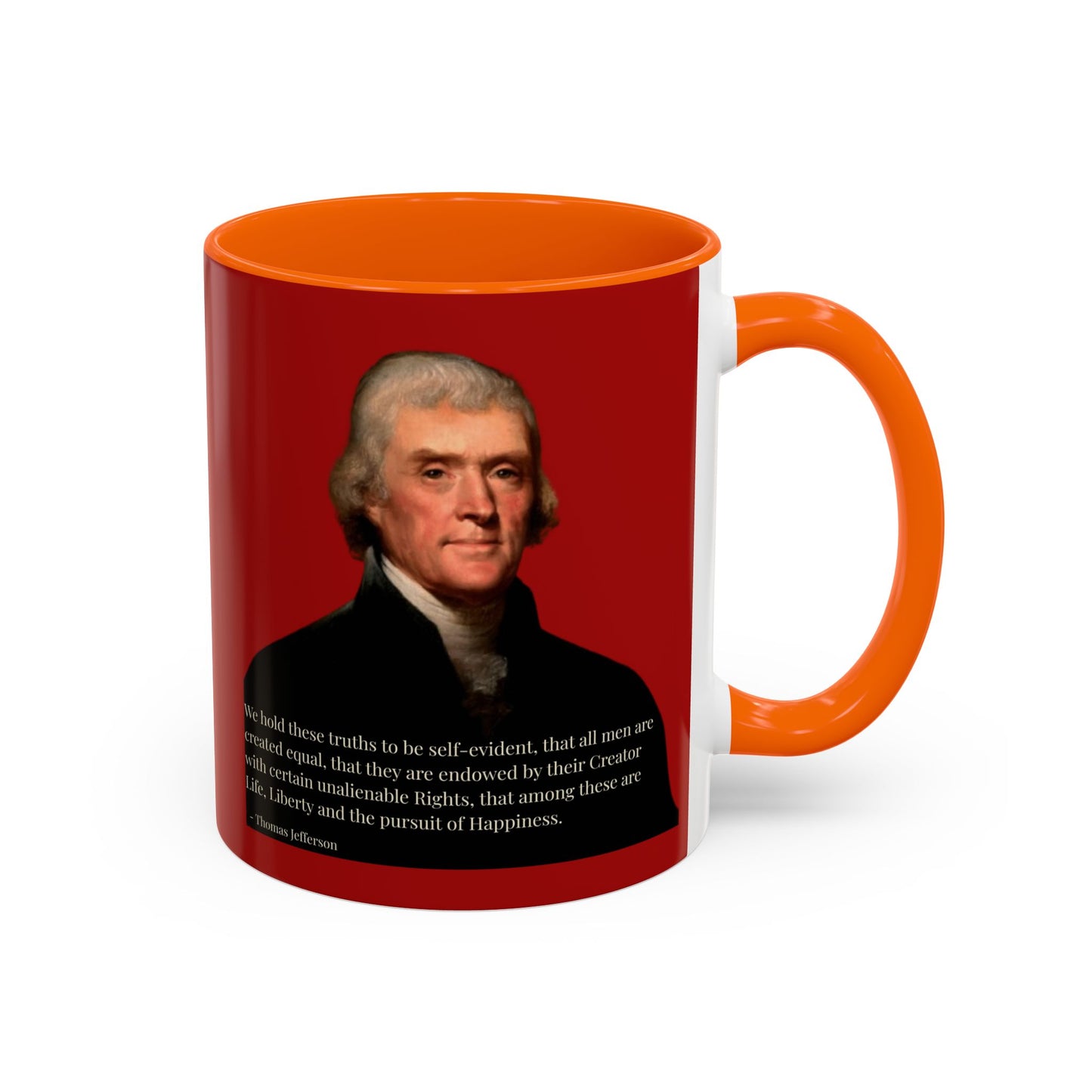 We hold these truths to be self-evident Red Accent Mug by theGreenDragonTavern.shop