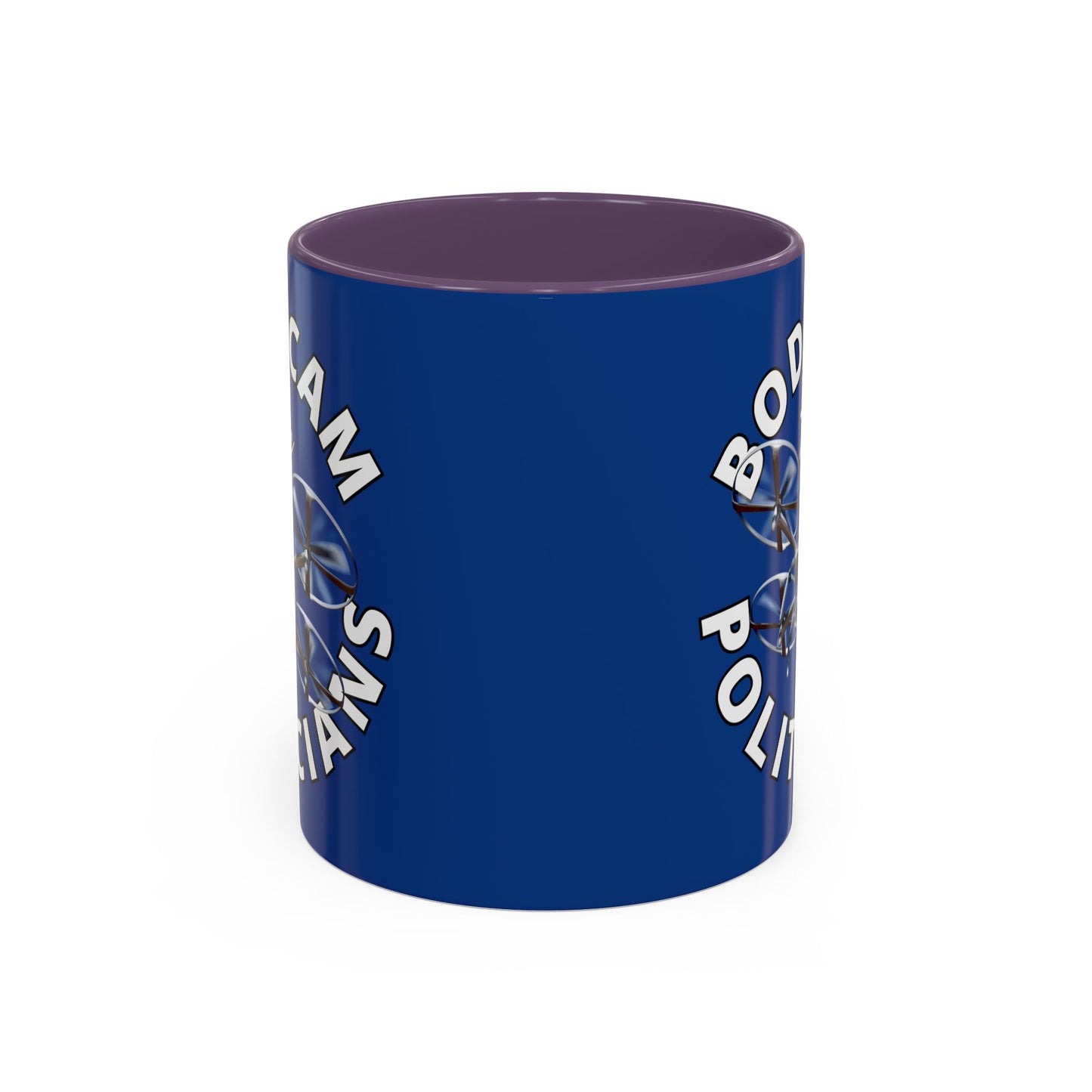 Bodycam the Politicians Drone Dark Blue Accent Mug by theGreenDragonTavern.shop