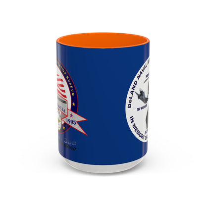DNASM 2-sided, Founding & Student Art w/WhiteBG Dark Blue Accent Mug by theGreenDragonTavern.shop