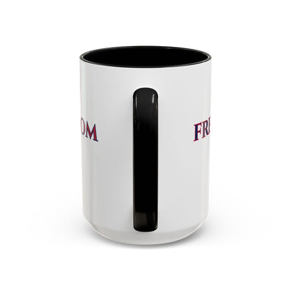 Freedom, White Accent Mug by theGreenDragonTavern.shop