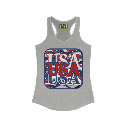 RED White and Blue USA Patriot Women's Racerback Tank Top by theGreenDragonTavern.shop
