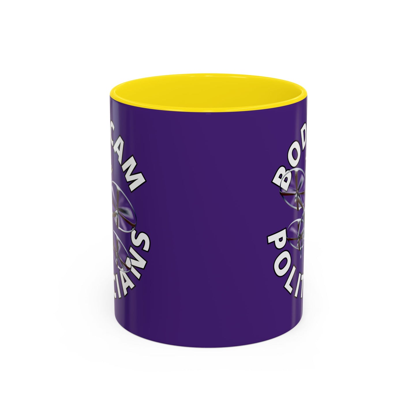 Bodycam the Politicians Drone Dark Purple Accent Mug by theGreenDragonTavern.shop