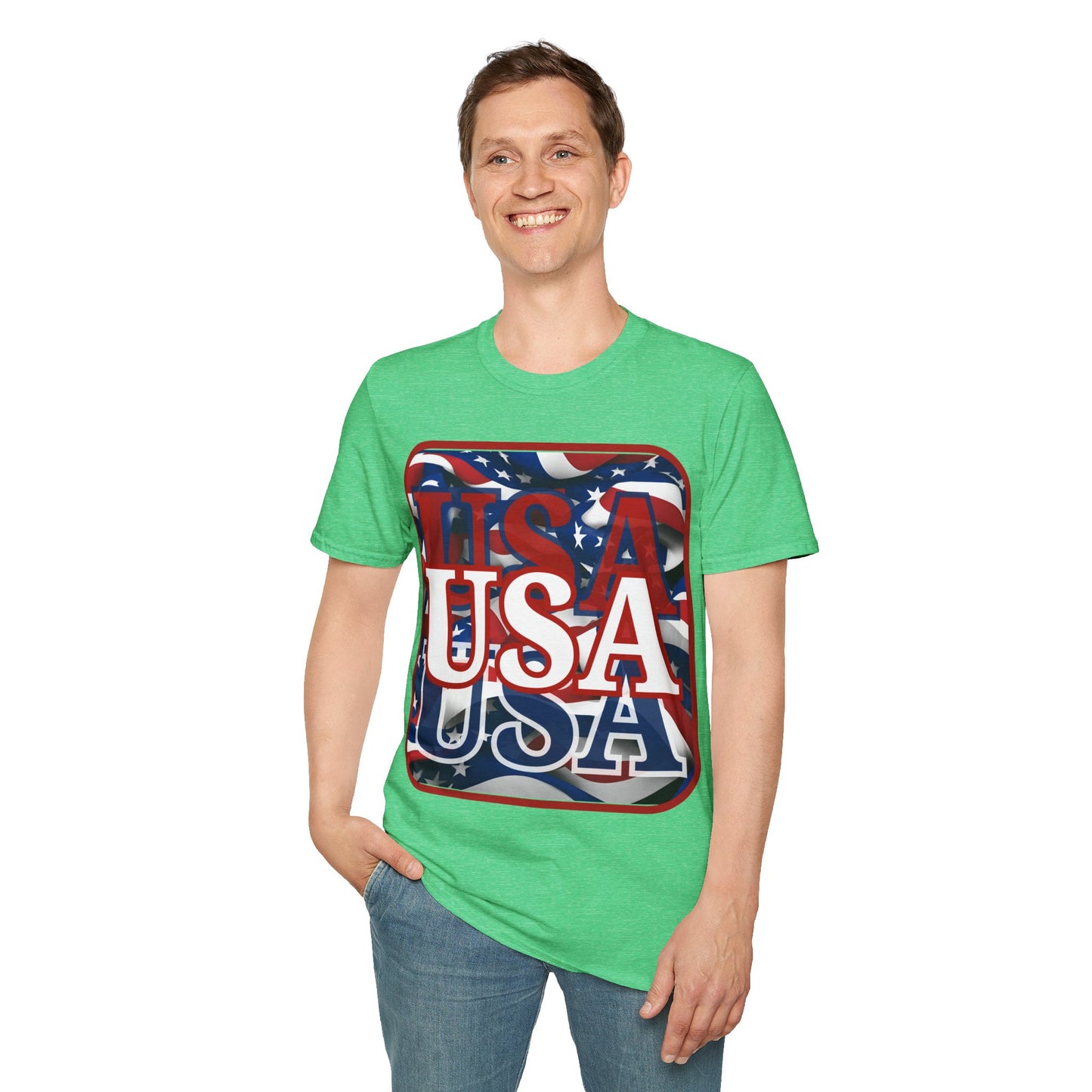 Red WHITE and Blue USA Patriot DKcolors Unisex T-Shirt by theGreenDragonTavern.shop