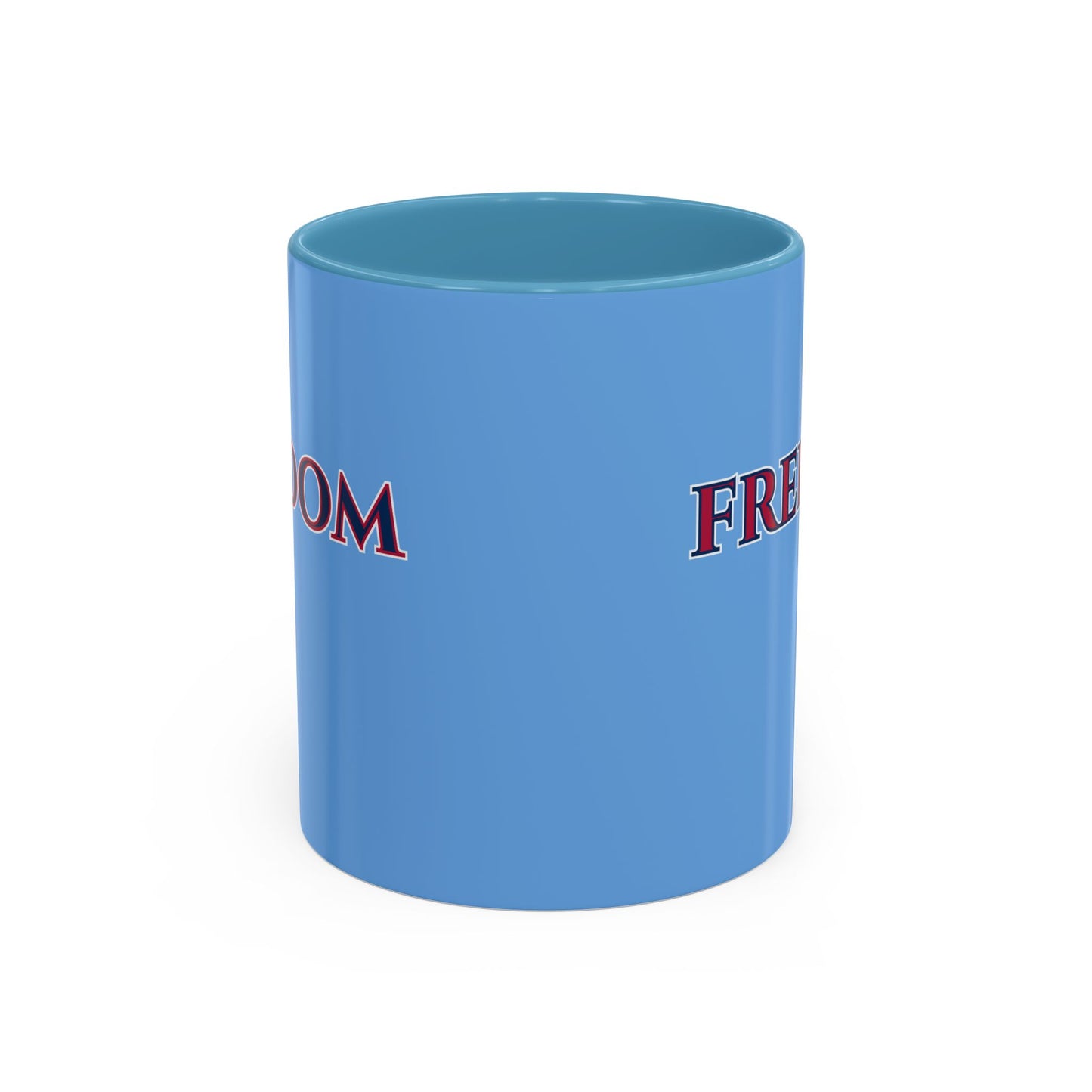 Freedom, Light Blue Accent Mug by theGreenDragonTavern.shop