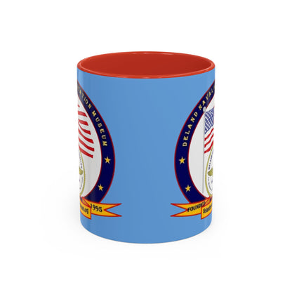 DeLand Naval Air Station Museum Light Blue Accent Mug by theGreenDragonTavern.shop