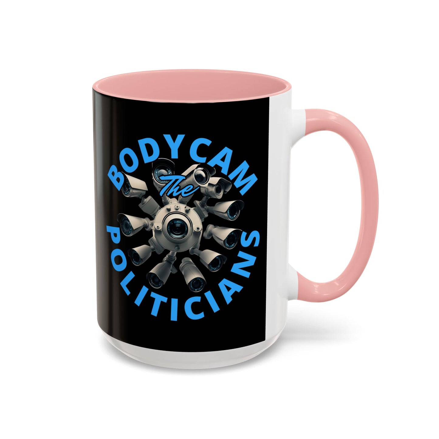 Bodycam the Politicians Cameras Black Accent Mug by theGreenDragonTavern.shop