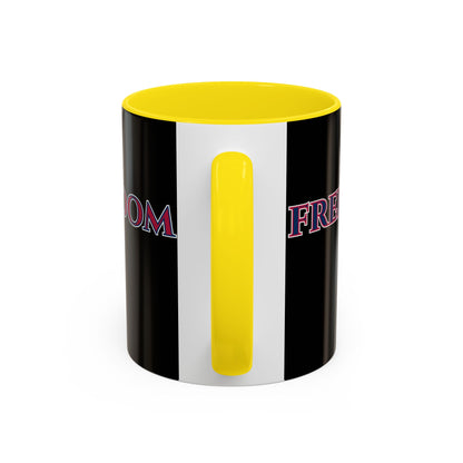 Freedom, Black Accent Mug by theGreenDragonTavern.shop
