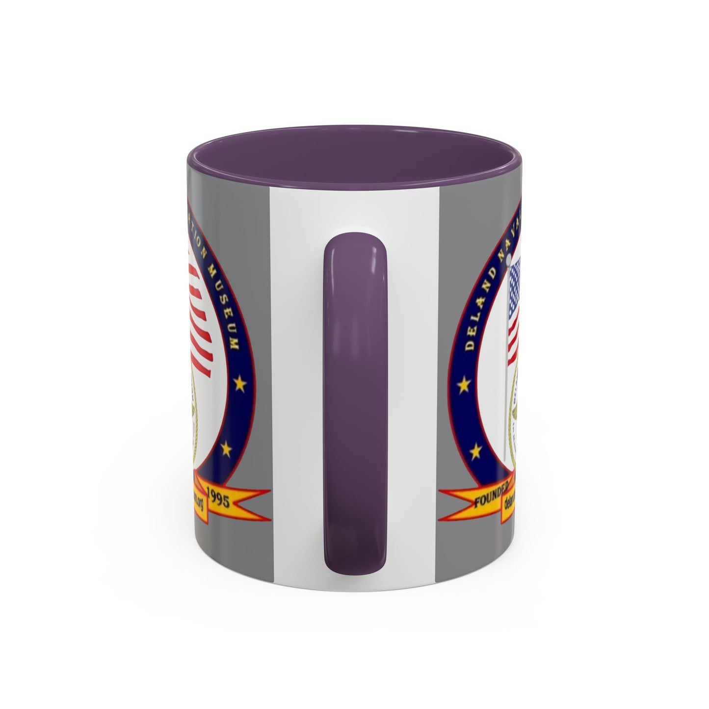 DeLand Naval Air Station Museum Grey Accent Mug by theGreenDragonTavern.shop