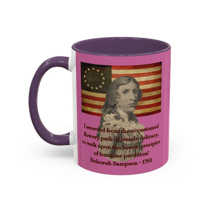 Deborah Sampson, America's Mulan Pink Accent Mug by theGreenDragonTavern.shop