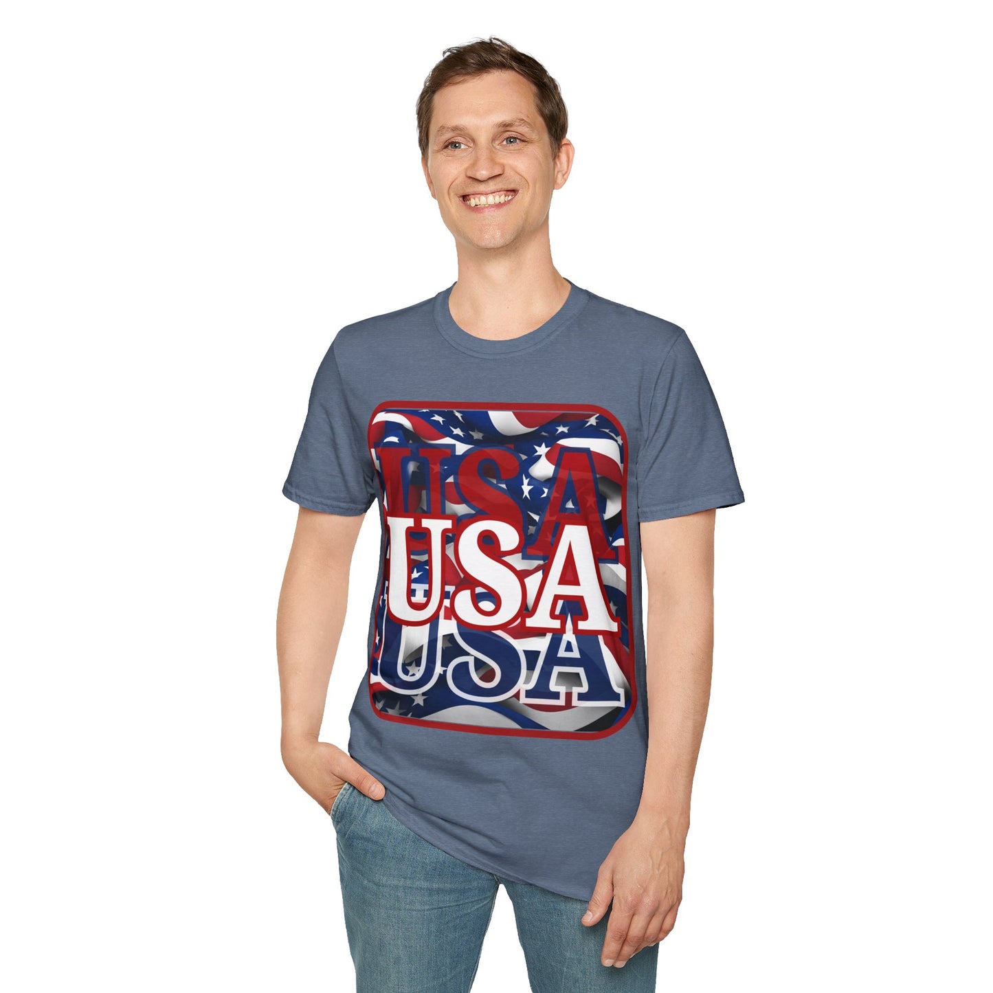 Red WHITE and Blue USA Patriot DKcolors Unisex T-Shirt by theGreenDragonTavern.shop