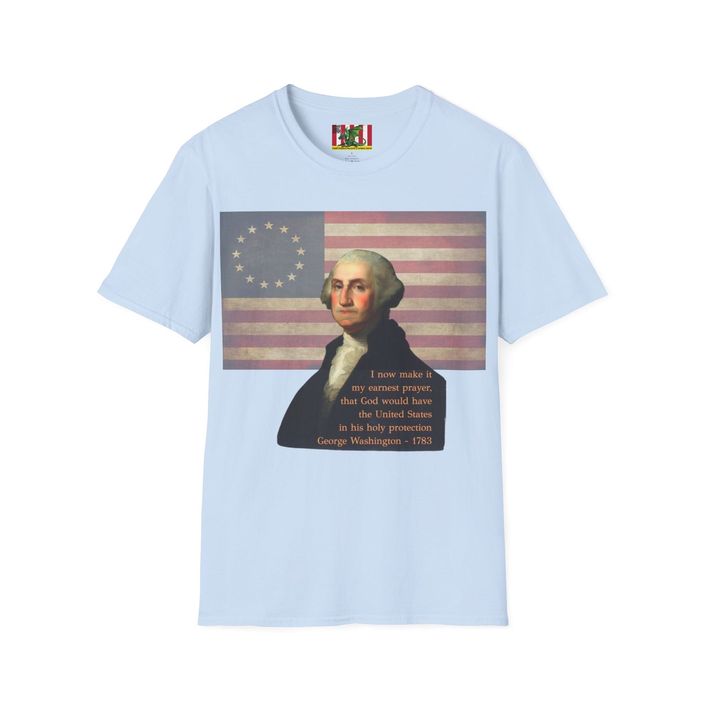 Washington's Earnest Prayer Light colors Unisex T-Shirt by theGreenDragonTavern.shop