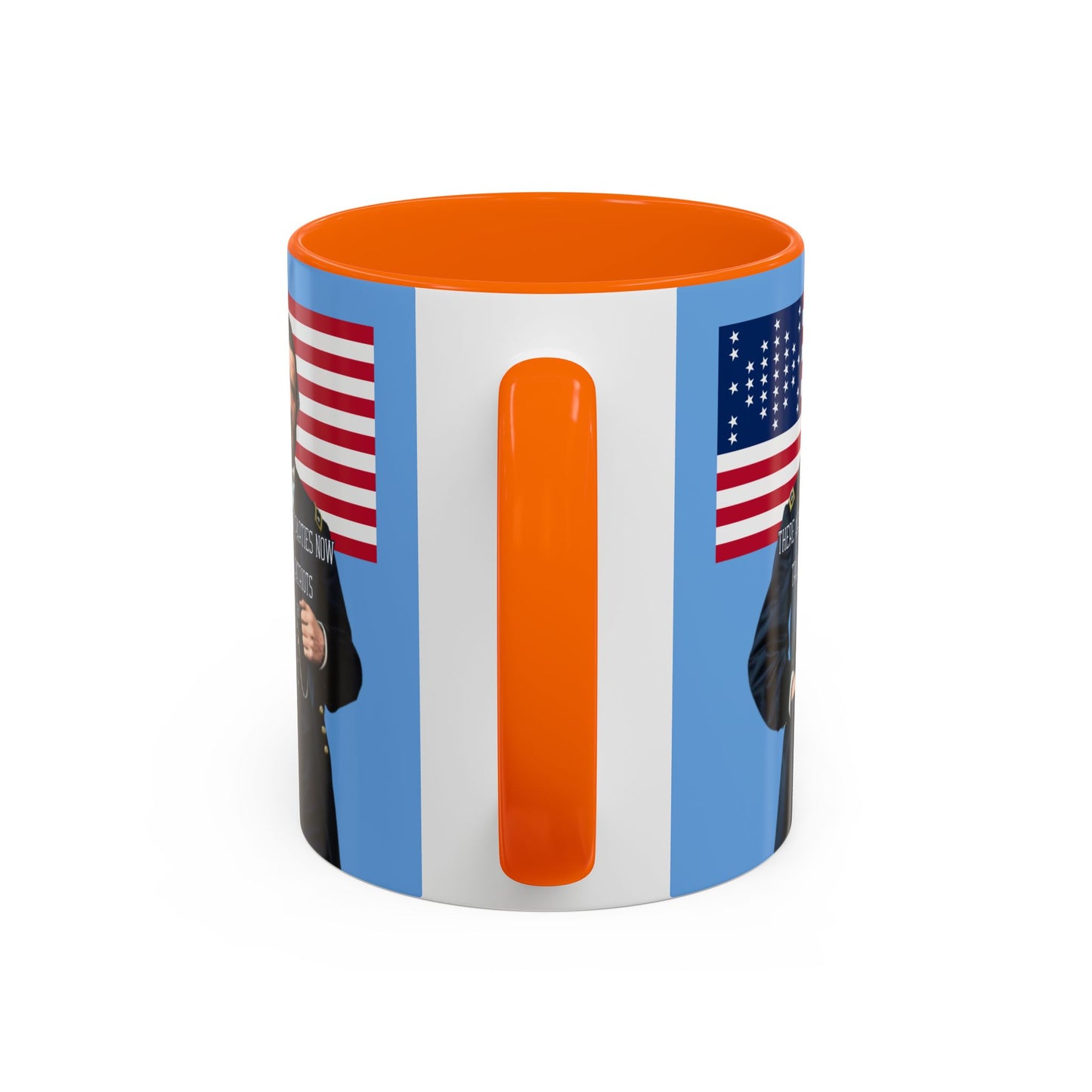 "Traitors and Patriots" Ulysses Grant Light Blue Accent Mug by theGreenDragonTavern.shop