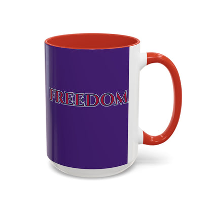 Freedom, Dark Purple Accent Mug by theGreenDragonTavern.shop