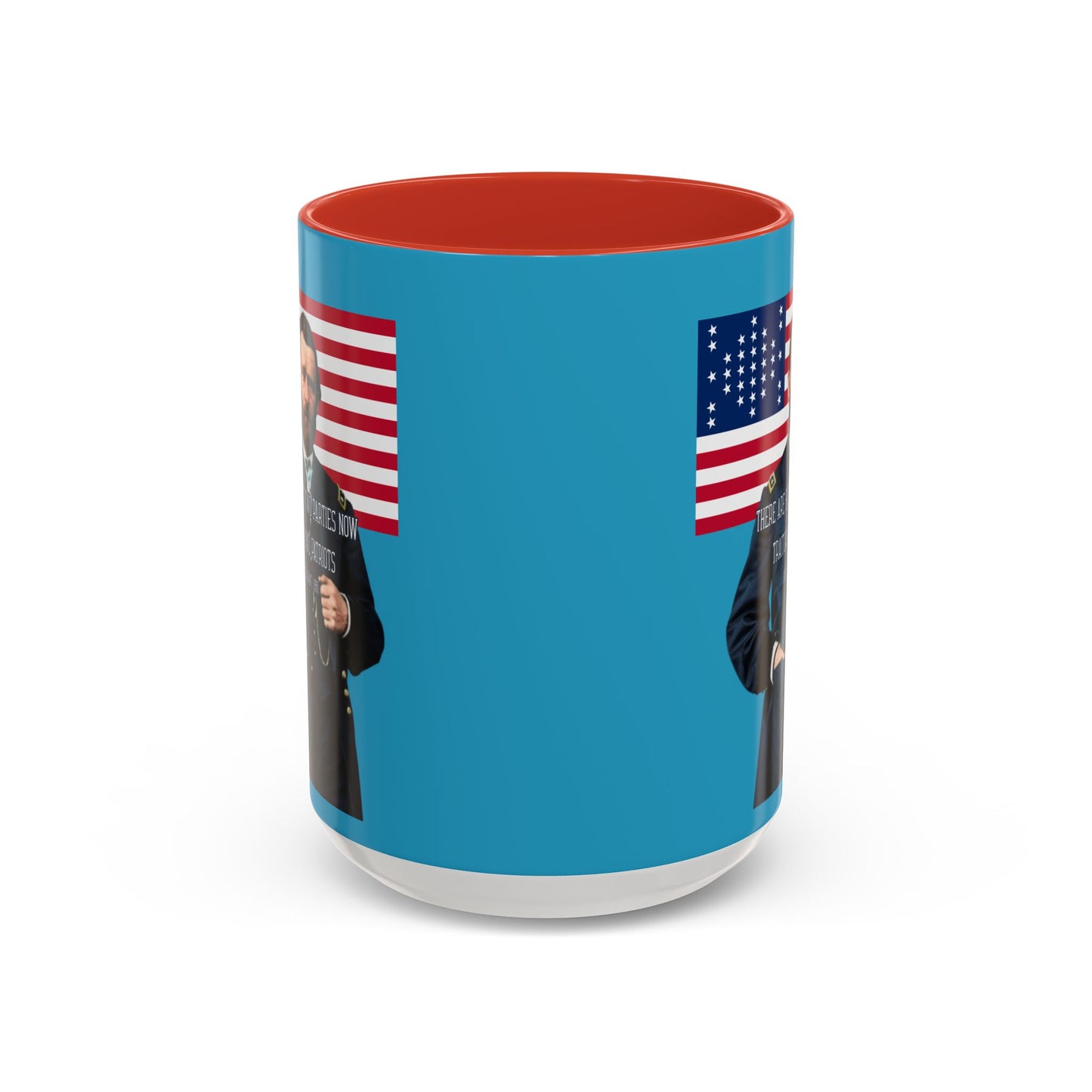"Traitors and Patriots" Ulysses Grant Turquoise Accent Mug by theGreenDragonTavern.shop