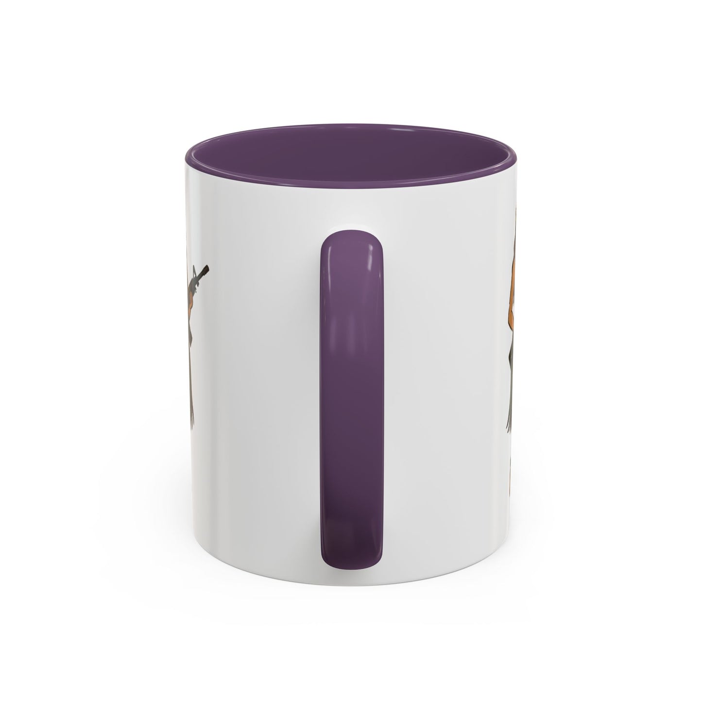 Hula Girl Packin' Heat White Accent Mug by theGreenDragonTavern.shop