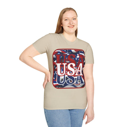 Red WHITE and Blue USA Patriot Light colors Unisex T-Shirt by theGreenDragonTavern.shop