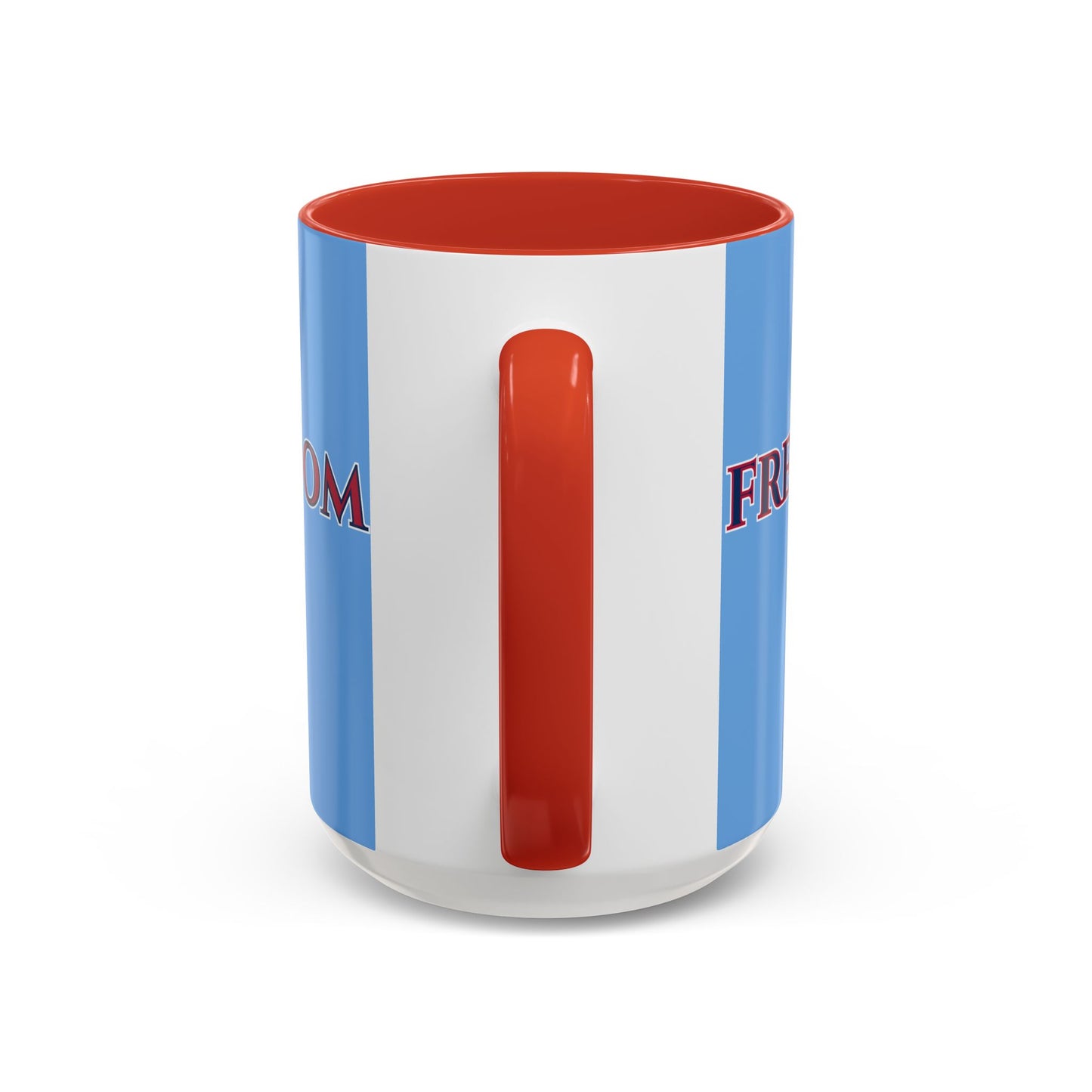Freedom, Light Blue Accent Mug by theGreenDragonTavern.shop