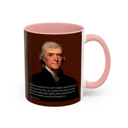 We hold these truths to be self-evident Brown Accent Mug by theGreenDragonTavern.shop