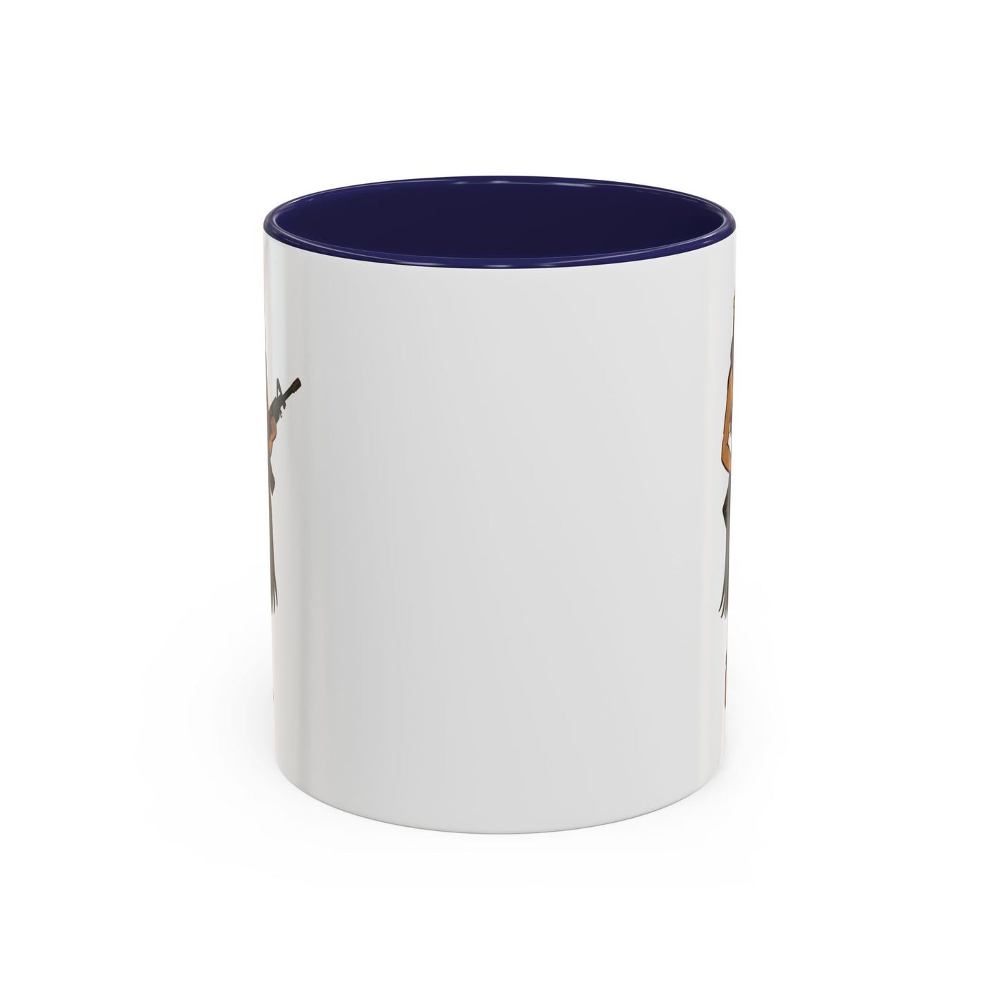 Hula Girl Packin' Heat White Accent Mug by theGreenDragonTavern.shop