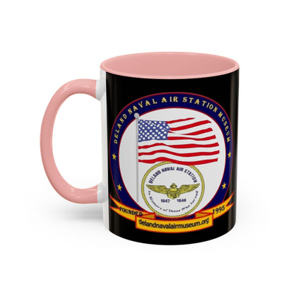 DeLand Naval Air Station Museum Black Accent Mug by theGreenDragonTavern.shop