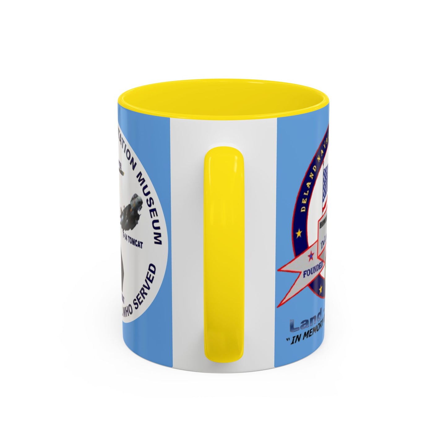 DNASM 2-sided, Founding & Student Art w/WhiteBG Light Blue Accent Mug by theGreenDragonTavern.shop