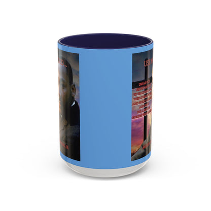 Use Me God, MLK Jr Blue Accent Mug by theGreenDragonTavern.shop