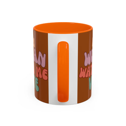 I Am Woman Watch Me Vote Brown Accent Mug by theGreenDragonTavern.shop