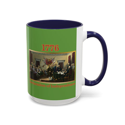 Declaration of Independence Green Accent Mug by theGreenDragonTavern.shop