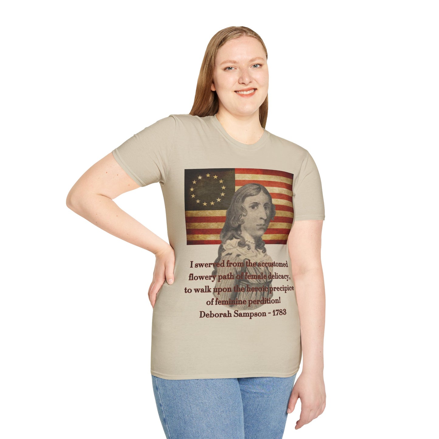 Deborah Sampson, America's Mulan Light colors Unisex T-Shirt by theGreenDragonTavern.shop