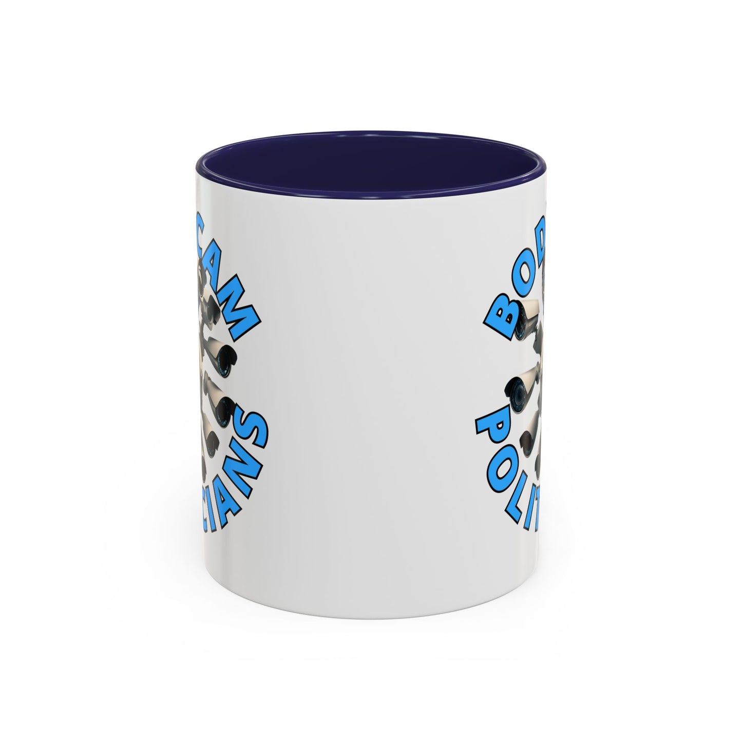 Bodycam the Politicians Cameras White Accent Mug by theGreenDragonTavern.shop